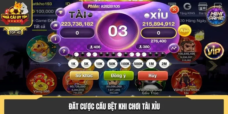 Đặt cược cầu bệt khi chơi tài xỉu