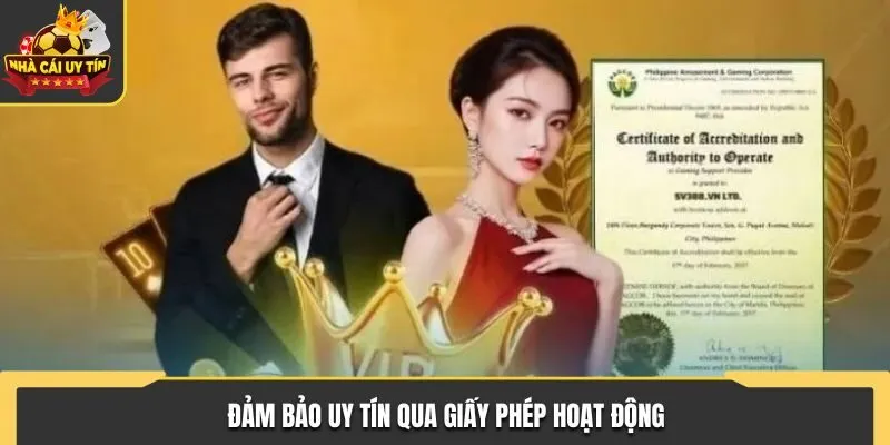 Đảm bảo uy tín qua giấy phép hoạt động