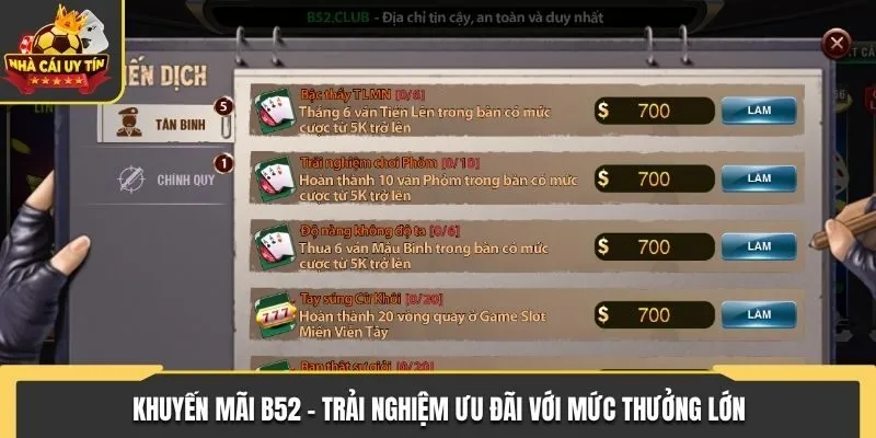 Khuyến Mãi B52 - Trải Nghiệm Ưu Đãi Với Mức Thưởng Lớn
