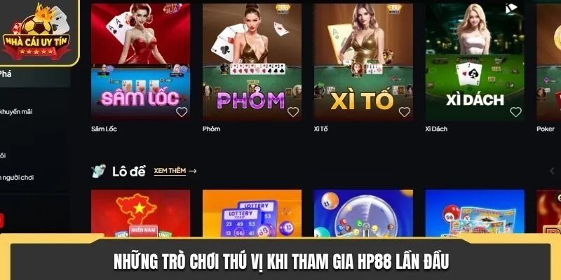 Những trò chơi thú vị khi tham gia HP88 lần đầu