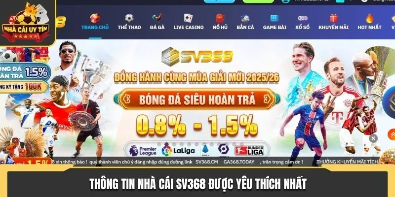 Thông tin nhà cái SV368 được yêu thích nhất